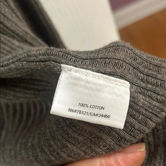 Eileen Fisher Ribbed Gray Cardigan - Picture 3 of 4